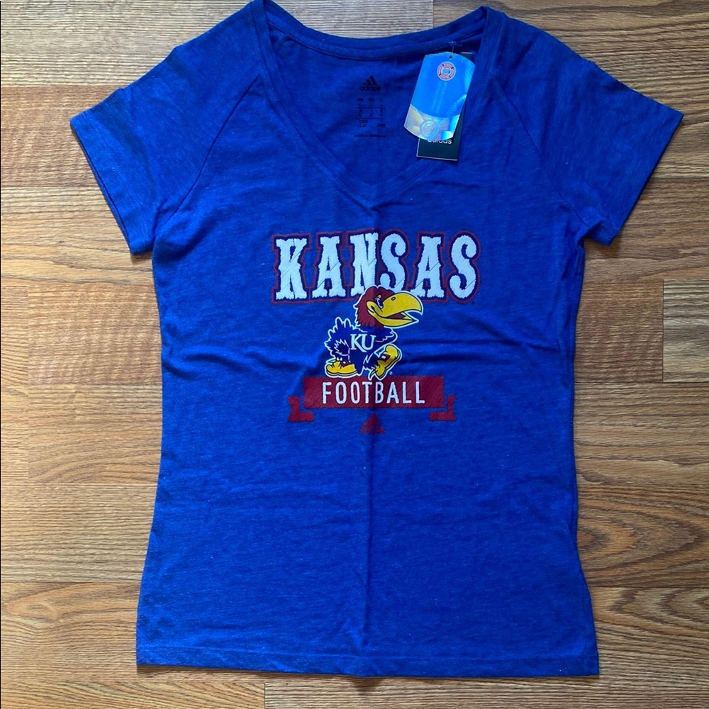 Adidas Kansas Jayhawks Blue T-Shirt